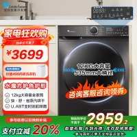 小天鹅(LittleSwan)滚筒洗衣机全自动家用 带烘干洗烘一体 水魔方[TD120V618PLUS]12公斤 超薄