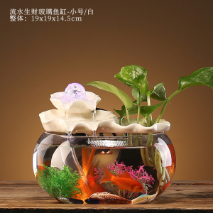 客厅小型循环流水喷泉鱼缸创意桌面假山瀑布家居装饰养鱼送礼摆件
