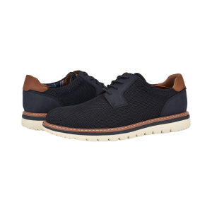 TOMMY HILFIGER美式休闲男鞋商务百搭配皮鞋圆头系带软垫舒适商务