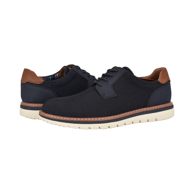 TOMMY HILFIGER美式休闲男鞋商务百搭配皮鞋圆头系带软垫舒适商务