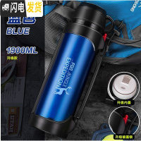 三维工匠保温杯大容量女便携户外水壶水杯子宝宝婴儿外出保温瓶1000 蓝色1900级款