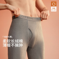 10A纯棉秋裤男款100%长绒棉男士打底衬裤薄款秋冬保暖全棉毛线裤
