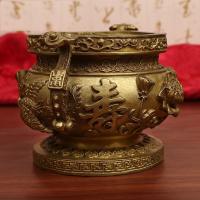 美帮汇香炉铜莲花香薰炉盘香塔香茶道熏香摆件 佛教用品香插香炉