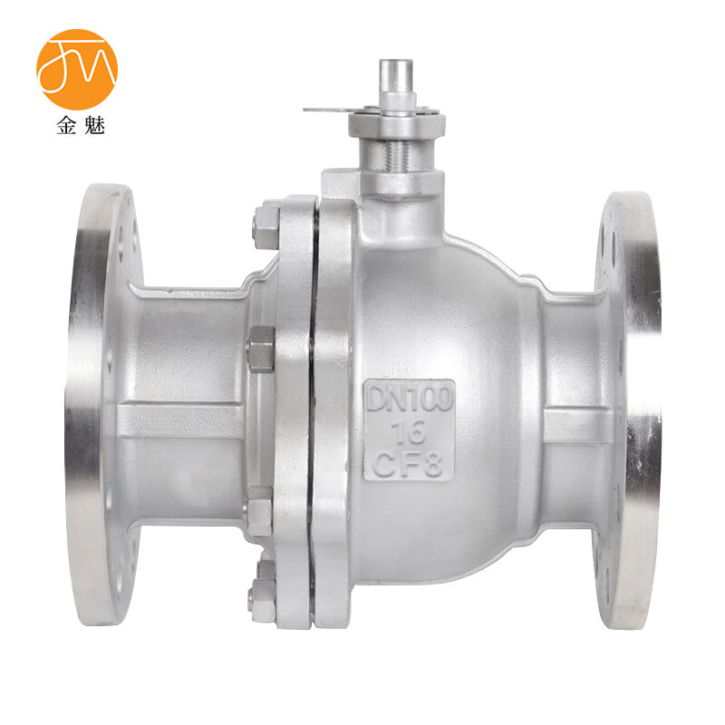 金魅 不锈钢手动法兰球阀 304不锈钢DN100重型 个