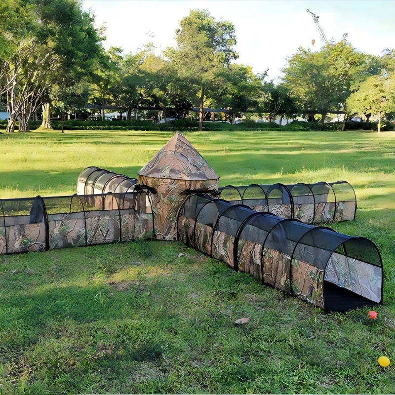 羊多多儿童城堡迷宫游戏套装感统训练隧道团队拓展户外玩具迷彩五合一