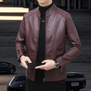JPDUN皮衣男士外套秋冬季夹克男韩版休闲潮流修身百搭男装