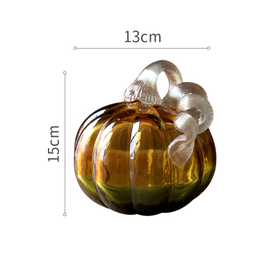 家柏饰(CORATED)玻璃瓜摆件 手工艺术琉璃餐厅餐桌装饰寓意收获 万圣节 Vale
