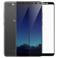 [买2送手机壳]轻万适用vivoy75s钢化膜全屏玻璃贴膜丝印黑色手机保护膜