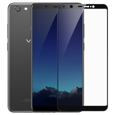 [买2送手机壳]轻万适用vivoy75s钢化膜全屏玻璃贴膜丝印黑色手机保护膜