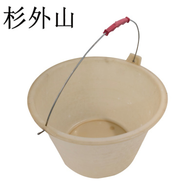 杉外山 牛筋桶 建筑用泥瓦工塑料灰桶 直径32cm 个