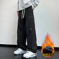 秋冬季美式机能风冲锋裤青少年宽松直筒休闲裤高质感穿搭