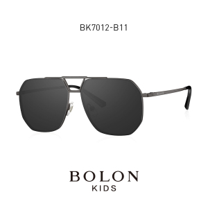 BOLON暴龙儿童太阳镜2021新款双梁飞行员款潮流墨镜男童BK7012