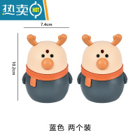 敬平小鹿牙签盒家用个性创意自动弹出按压式牙签筒高颜值轻奢卡通可爱 [2个装]蓝色送牙签一包 约1400-150