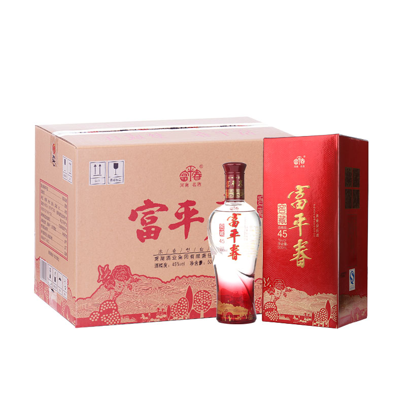 河南白酒富平春 窖藏 45度浓香型整箱装白酒 500ml*6瓶/箱 纯粮食固态