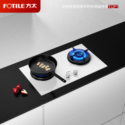 [国补20%]方太联动5.0KW火力一级能效方太新月燃气灶天然气02-THF1白灰百搭厨房 白色 02-THF1-W