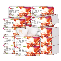 [AH]心相印抽纸向野而生山野铃兰高端系列面巾纸餐巾纸4层90抽/包 20包整箱