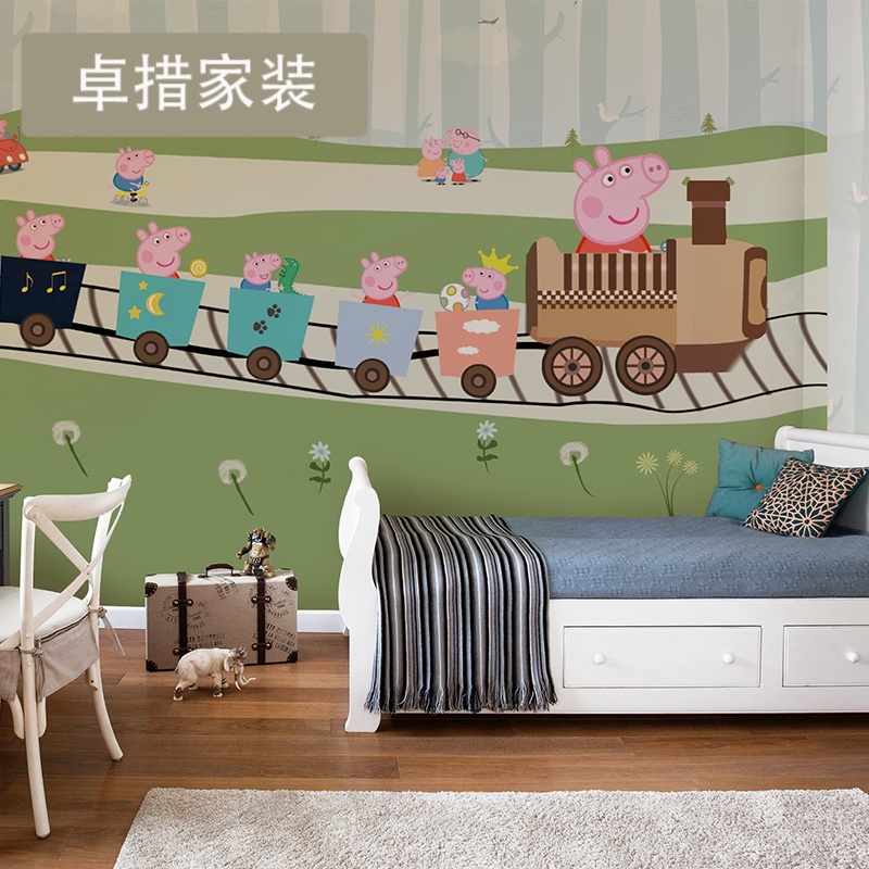 卡通儿童房欧式壁纸男孩女孩卧室温馨墙纸无纺布墙布定制壁画壹德壹