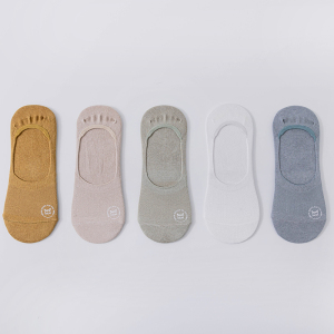 猫人船袜男士隐形袜防脱防滑运动袜子春夏季透气浅口短袜 5双装 均码