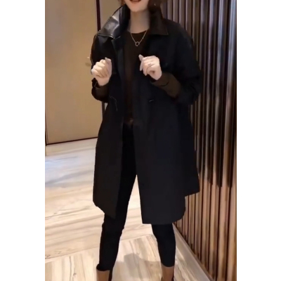 FISHBASKET工装风衣女中长款小个子2020新款韩版宽松气质复古英伦风秋装外套风衣女