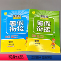 [正版]2本暑假衔接作业二升三语文人教版数学苏教江苏版全套实验班提优训练小学生二年级下册2升3三年级上册同步暑期复习预
