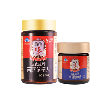 正官庄高丽参滋补组合高丽参精丸168g+高丽参粉60g浓缩人参红参制品(KoreanRedGinseng)