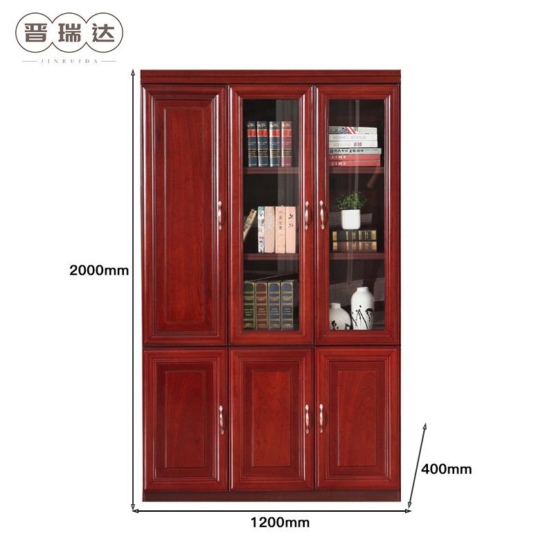 晋瑞达 木制文件柜 (三门)2000*1200*400mm/个