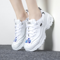 Skechers/斯凯奇女鞋新款复古厚底熊猫鞋轻质缓震运动休闲鞋11931-BBK ZP