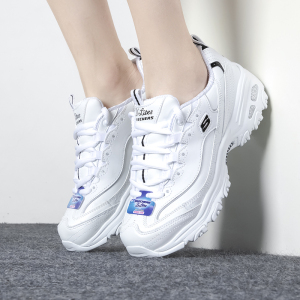 Skechers/斯凯奇女鞋新款复古厚底熊猫鞋轻质缓震运动休闲鞋11931-BBK ZP