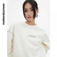 [1件3折价:69]美特斯邦威女时尚廓形印花卫衣