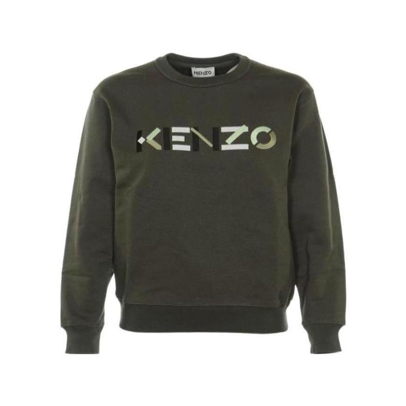 高田贤三(Kenzo)女运动卫衣女款棉100舒适圆领长袖罗纹拼接logo刺