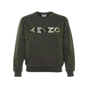 高田贤三(Kenzo)女运动卫衣女款棉100舒适圆领长袖罗纹拼接logo刺 黑色 M