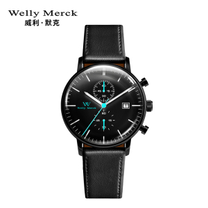 welly merck 威利默克手表男石英表超薄学生防水个性男式时尚潮流男表WM006M