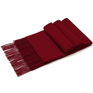 恒源祥纯羊毛围巾女士春秋季加大红色百搭保暖披肩两用长款加厚男