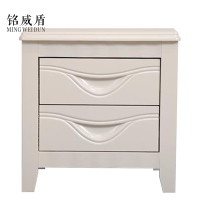 铭威盾床头柜简约现代卧室床边储物柜升级款白色50*41*50cm