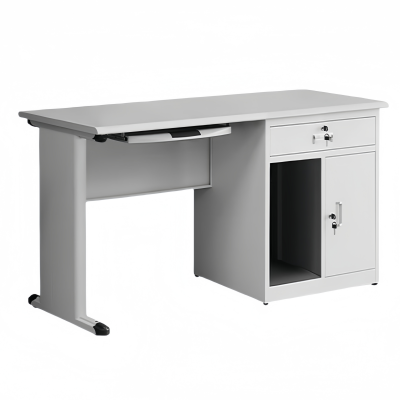 攸形钢制电脑桌+键盘托140*70*75cm套