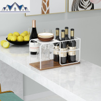 北欧家用吧台红酒杯架创意红酒架摆件高脚葡萄酒装饰倒挂酒瓶架子 三维工匠收纳层架