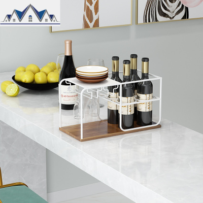 北欧家用吧台红酒杯架创意红酒架摆件高脚葡萄酒装饰倒挂酒瓶架子 三维工匠收纳层架