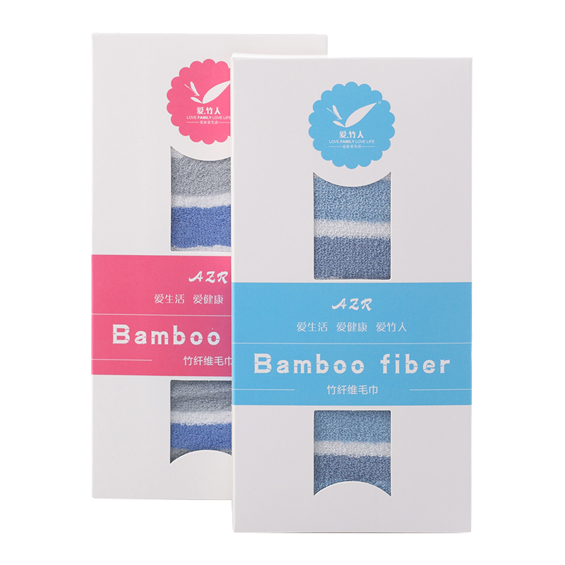 爱竹人 单条条纹毛巾盒装 AZR-DTTW /盒