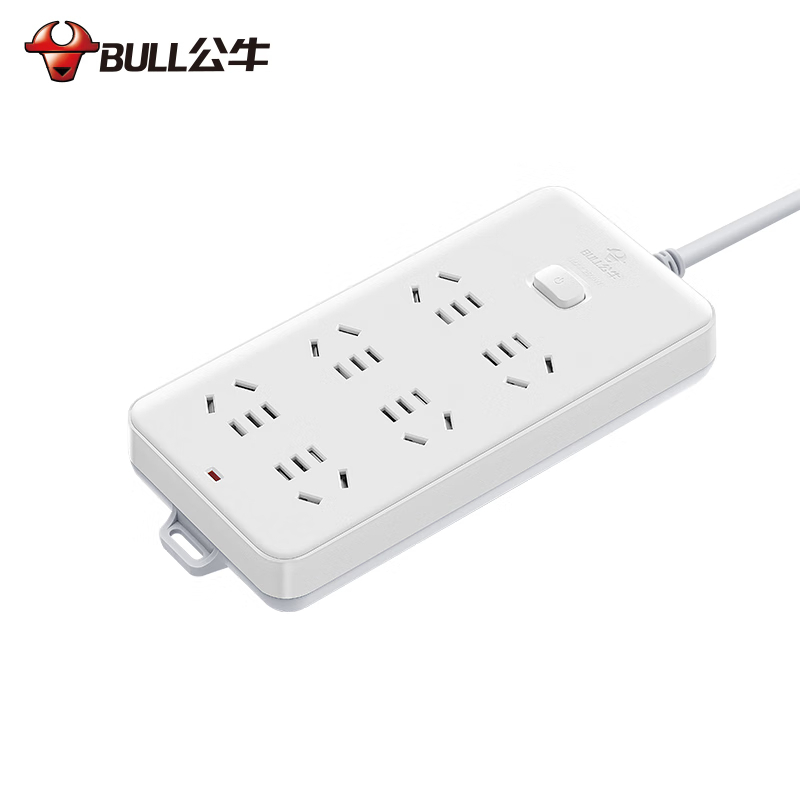 公牛 新国标插座/接线板 GN-109K 6位总控 1.8米