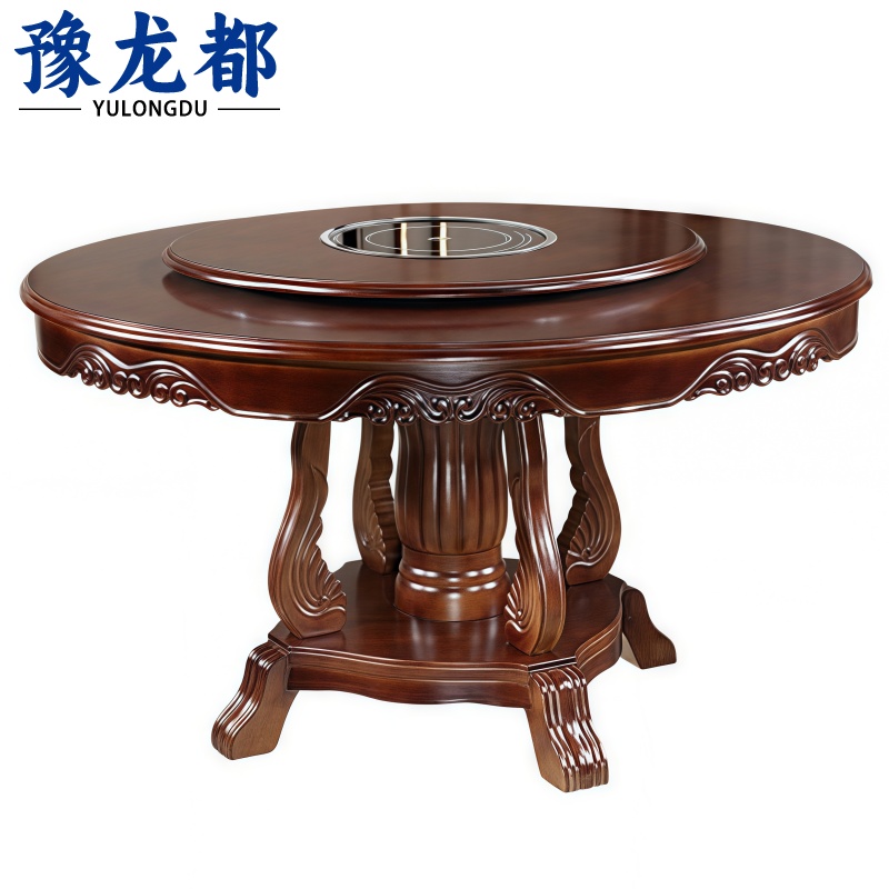 豫龙都圆餐桌+电磁炉张