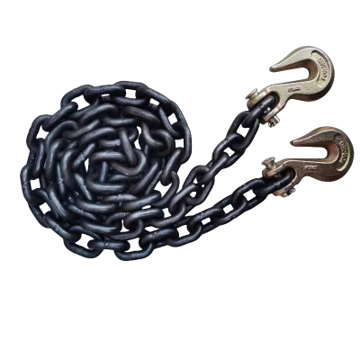 迅迈 4吨3米链条+双钩 起重链条双钩 羊角抓钩 锰钢链条运输捆绑链子 铁链条吊石材钩捆绑链