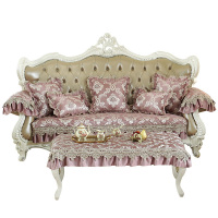 美帮汇冬季欧式蕾丝沙发垫123组合三件全包萬能套罩客厅靠背巾防滑坐垫