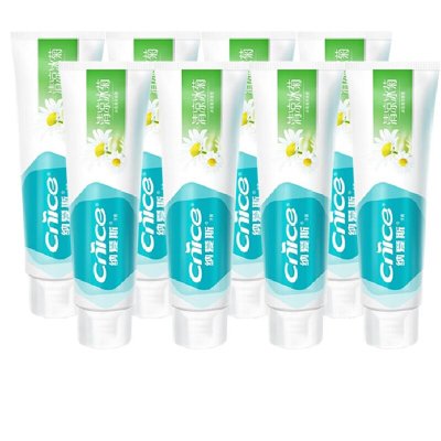 纳爱斯牙膏120g/200g自然盐白清凉菊花鲜果洁白牙齿清新口气组合装 清新冰菊200g*8