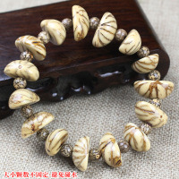 创意半圆金线菩提手串血丝小银线菩提子文玩佛珠念珠男女手链饰品送女朋友老婆情人节七夕生日礼物