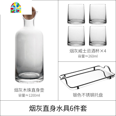 北欧式轻奢玻璃杯套装家用客厅简约水杯子茶杯ins啤酒创意果汁杯 FENGHOU