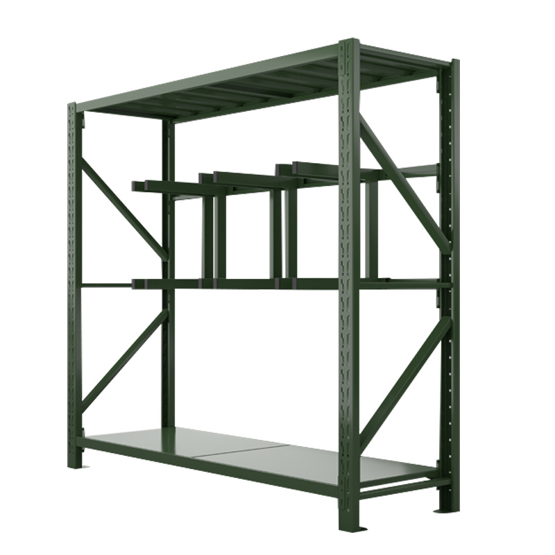 乙壬消防铁锹镐农具摆放架安保装备器材存放架绿色货架锹镐架重型-主架