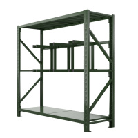 乙壬消防铁锹镐农具摆放架安保装备器材存放架绿色货架锹镐架重型-主架