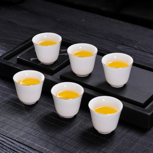 [补贴10%]羊脂玉白瓷主人杯陶瓷杯品茗杯喝茶碗中式功夫小茶杯喝茶茶盏单杯