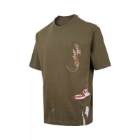 NIKE耐克短袖T恤JORDAN运动休闲舒适针织圆领男装HV5047-222 D