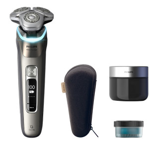 飞利浦[周杰伦同款]旋护新9系pro新品电动剃须刀带清洁中心 父亲节礼物XP9203/20 晨雾金